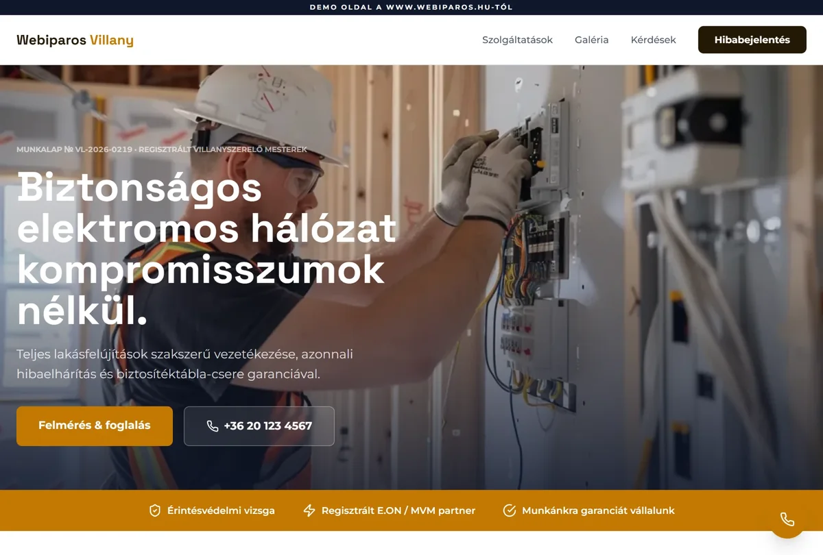Villanyszerelő Mester